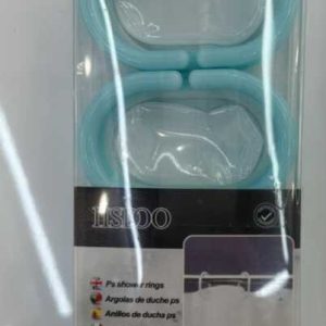 Ganchos de plástico para cortina de ducha, azul celeste｜浴帘扣-天蓝