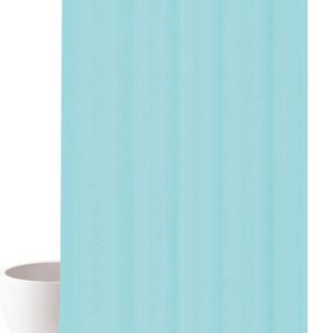 Cortina de ducha de EVA de color liso 180 x 180 cm, azul celeste｜180x180EVA单色浴帘 -天蓝