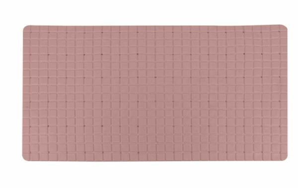 Alfombrilla de baño con diseño de cuadrícula 40 x 70 cm, rosa｜40X70格子浴垫 -粉色