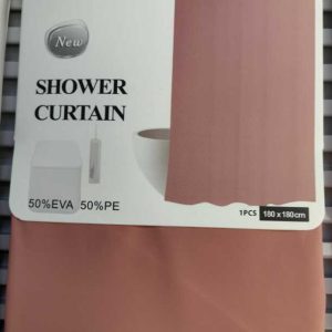 Cortina de ducha de EVA de color liso 180 x 180 cm, rosa｜180x180EVA单色浴帘 -粉色