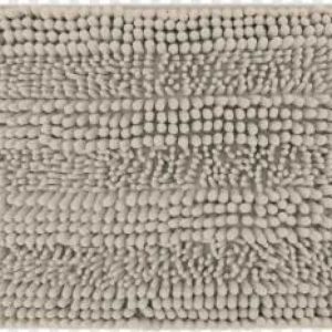 a28-row-0087 Alfombrilla de baño de chenilla de pelo grueso y fino 45 x 70 cm, beige|45x70粗细毛雪尼尔地垫-米色