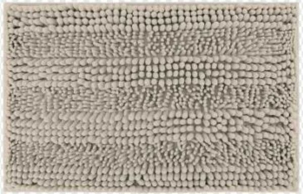 Alfombrilla de baño de chenilla de pelo grueso y fino 45 x 70 cm, beige｜45x70粗细毛雪尼尔地垫-米色