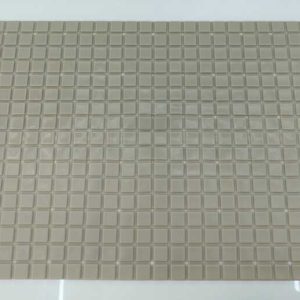 a28-row-0089 Alfombrilla de baño con diseño de cuadrícula 40 x 70 cm, beige|40X70格子浴垫 -米色
