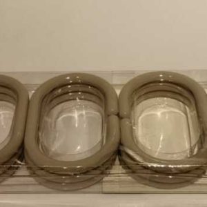 Ganchos de plástico para cortina de ducha, beige｜浴帘扣-米色