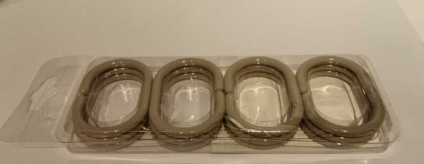 Ganchos de plástico para cortina de ducha, beige｜浴帘扣-米色