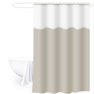 Cortina de ducha de EVA con tres paneles 180 x 180 cm, beige｜180x180EVA三拼浴帘-米色