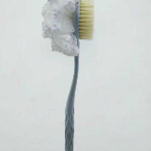 Cepillo de baño de doble cara con esponja de malla, gris｜双面浴球浴刷-灰色