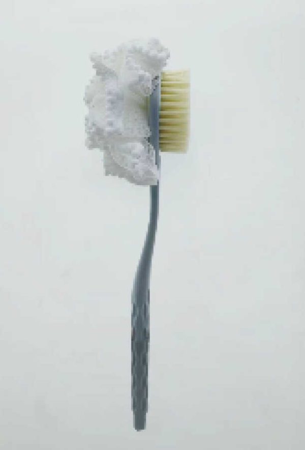 Cepillo de baño de doble cara con esponja de malla, gris｜双面浴球浴刷-灰色