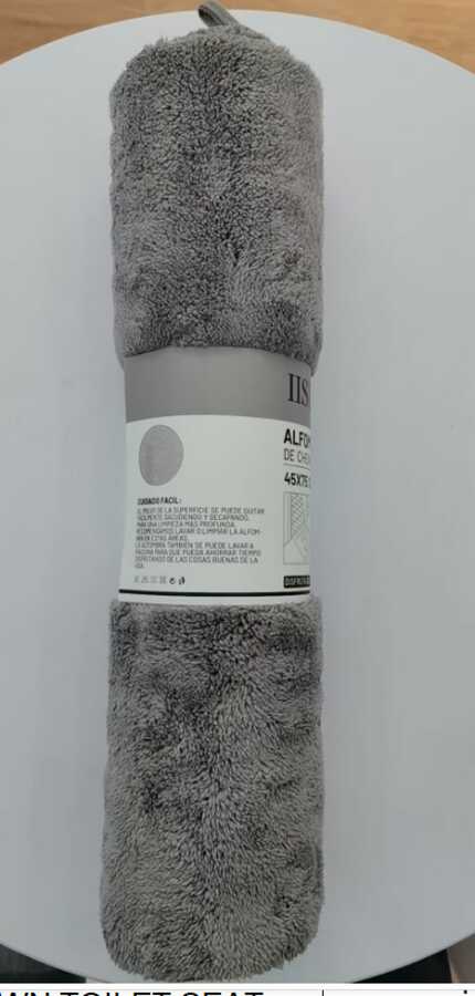 Alfombrilla de baño de imitación de cachemira 45 x 75 cm, color liso, gris｜45X75仿羊绒单色地垫-灰色