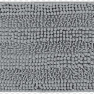a28-row-0100 Alfombrilla de baño de chenilla de pelo grueso y fino 45 x 70 cm, gris|45x70粗细毛雪尼尔地垫-灰色
