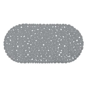 a28-row-0104 Alfombrilla de baño de color liso 68 x 35 cm, gris|68×35 单色浴垫-灰色