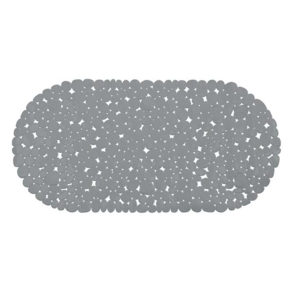 Alfombrilla de baño de color liso 68 x 35 cm, gris｜68×35 单色浴垫－灰色