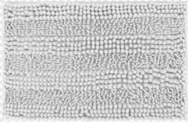 Alfombrilla de baño de chenilla de pelo grueso y fino 45 x 70 cm, blanco｜45x70粗细毛雪尼尔地垫-白色