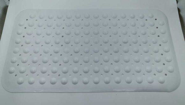 Alfombrilla de baño con puntos 70 x 38 cm, blanco｜70×38 圆点浴垫－白色