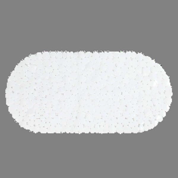 Alfombrilla de baño de color liso 68 x 35 cm, blanco｜68×35 单色浴垫－白色