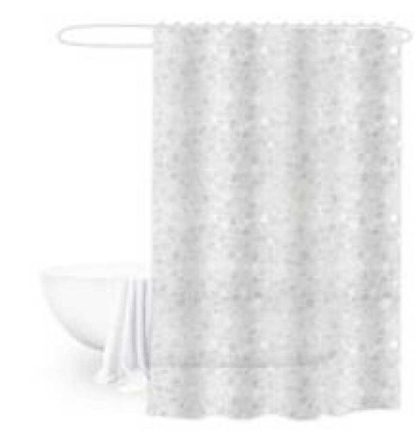 Cortina de ducha 3D con textura de piedra 180 x 180 cm, transparente｜180x180 3D碎石纹浴帘-透明
